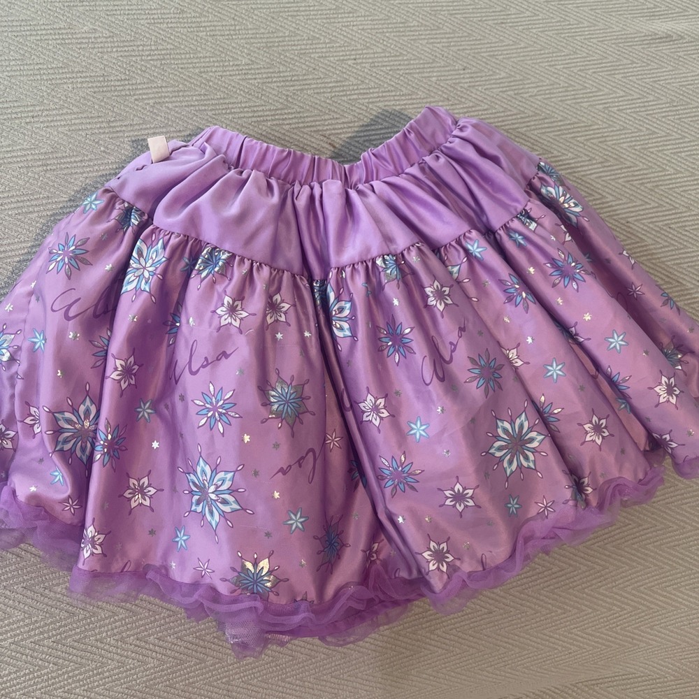 Disney's TuTu Couture PURPLE Skirt Elsa Snow Flake Design Tulle Authentic SZ 5/6
